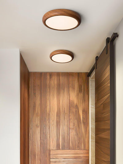 Niralel Ceiling Light Woodgrain Acrylic Round