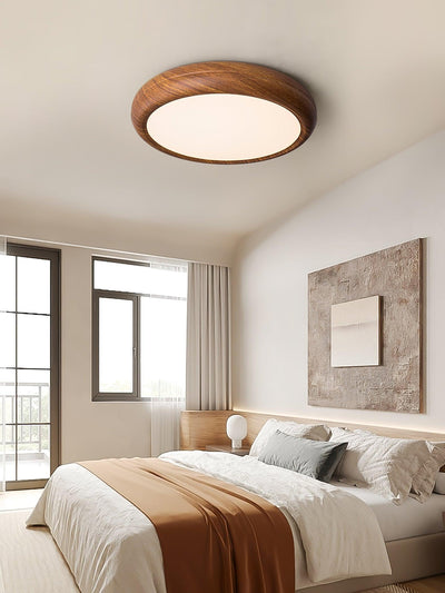 Niralel Ceiling Light Woodgrain Acrylic Round