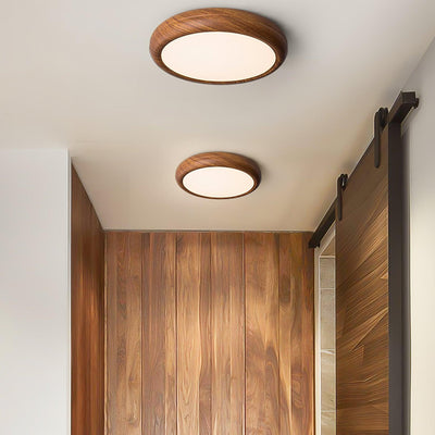 Niralel Ceiling Light Woodgrain Acrylic Round