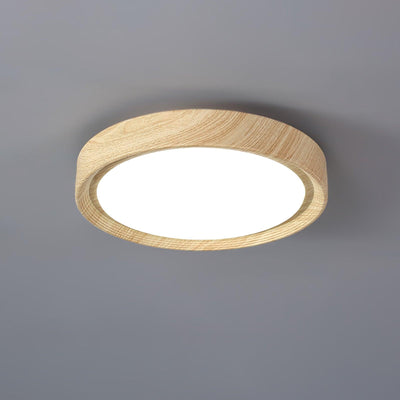 Niralel Ceiling Light Woodgrain Acrylic Round