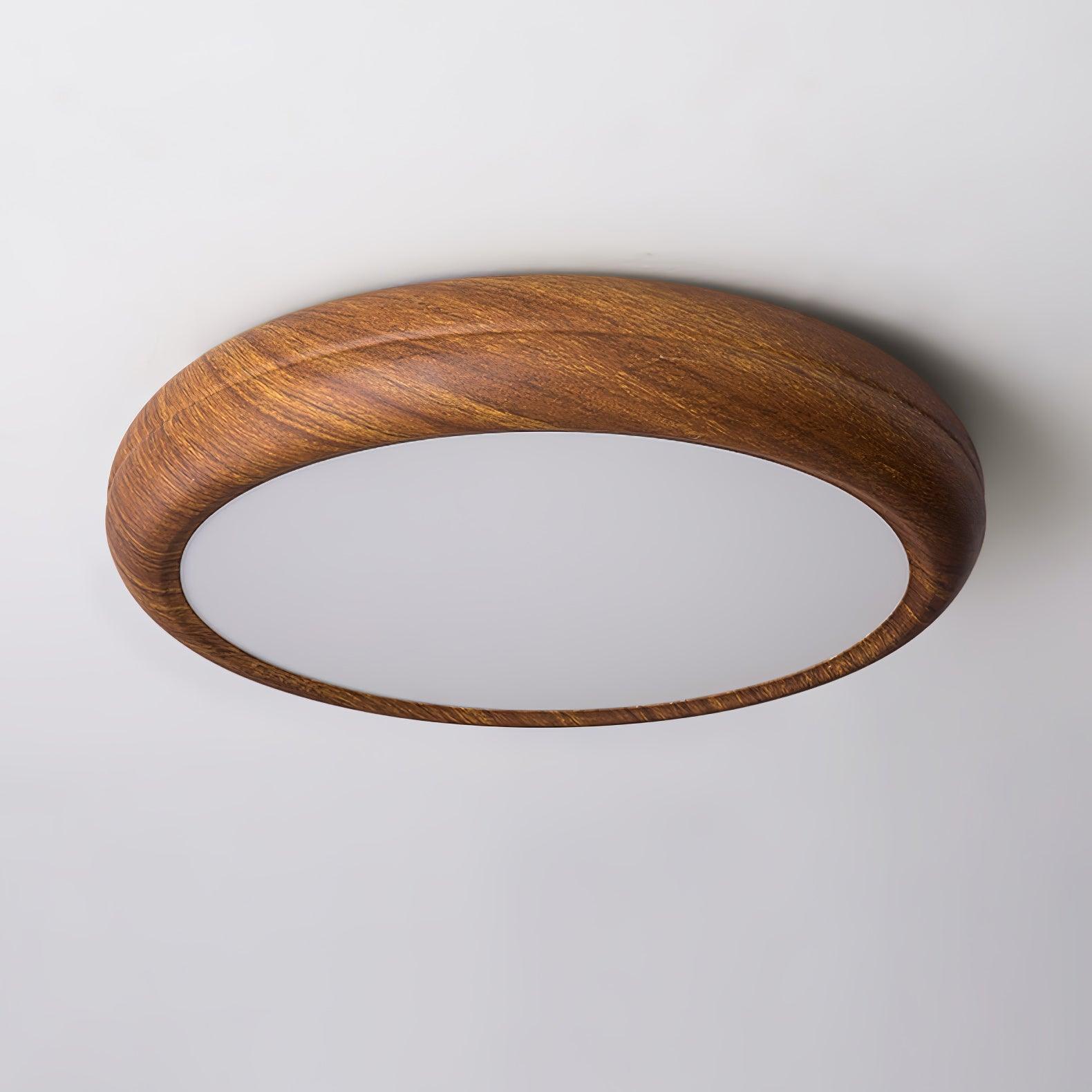 Niralel Ceiling Light Woodgrain Acrylic Round