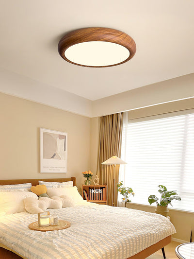 Niralel Ceiling Light Woodgrain Acrylic Round