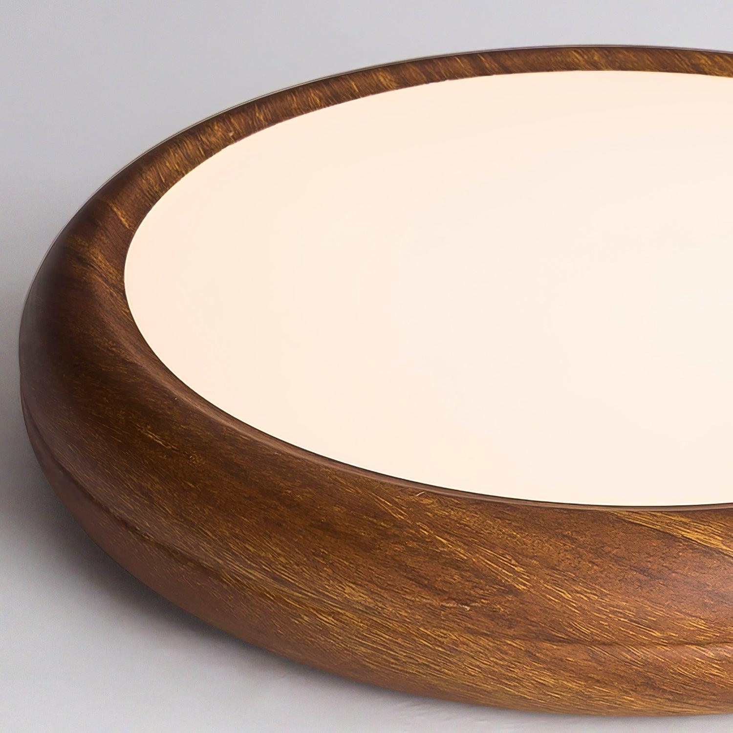 Niralel Ceiling Light Woodgrain Acrylic Round