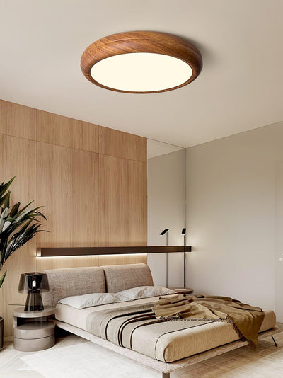 Niralel Ceiling Light Woodgrain Acrylic Round