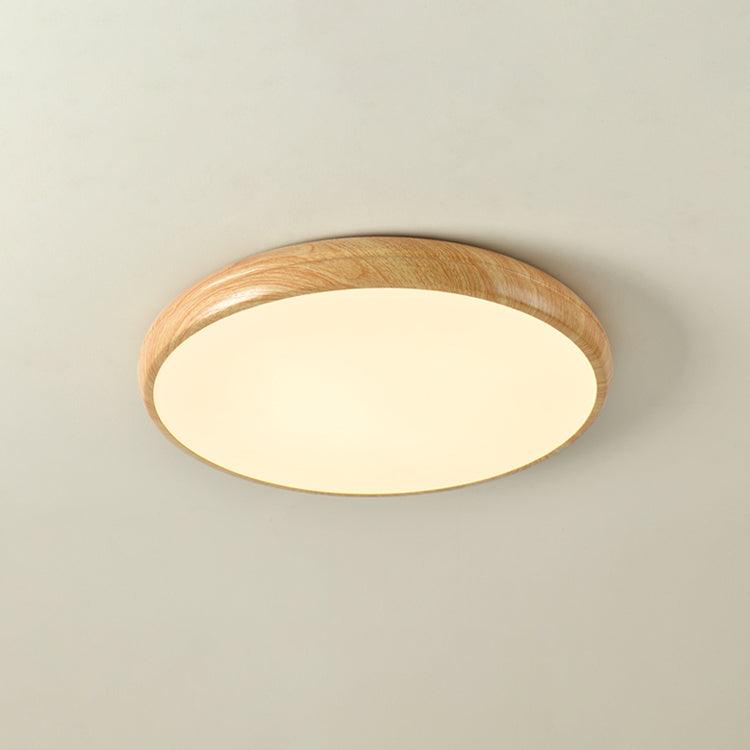 Niralel Ceiling Light Woodgrain Acrylic Round
