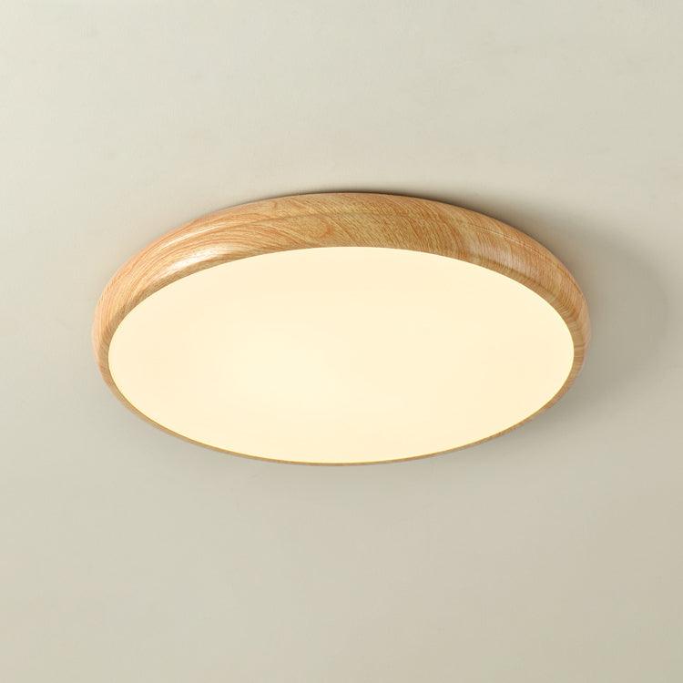 Niralel Ceiling Light Woodgrain Acrylic Round