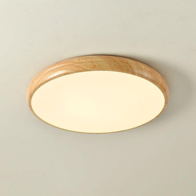 Niralel Ceiling Light Woodgrain Acrylic Round