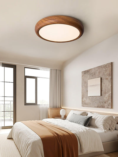 Niralel Ceiling Light Woodgrain Acrylic Round