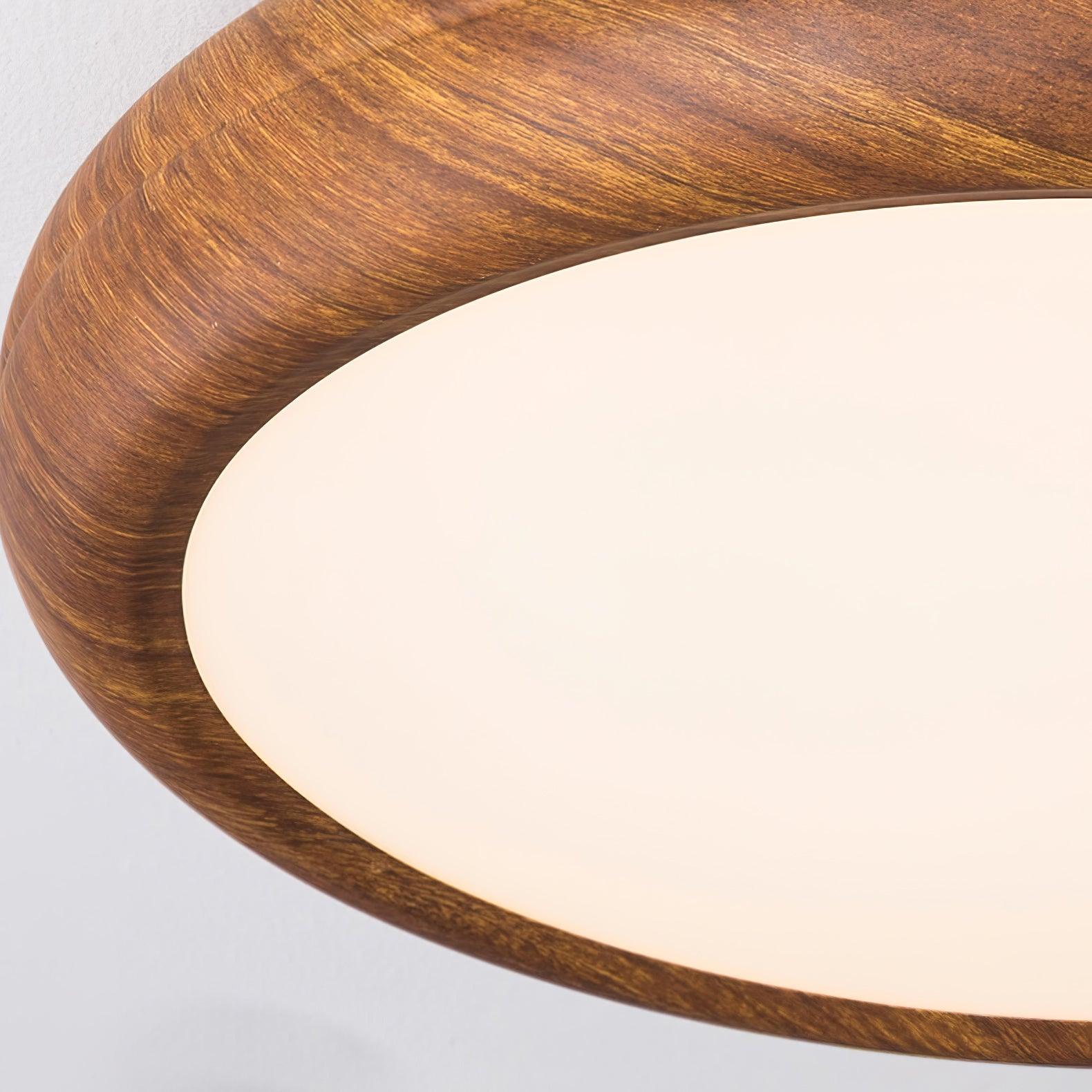 Niralel Ceiling Light Woodgrain Acrylic Round