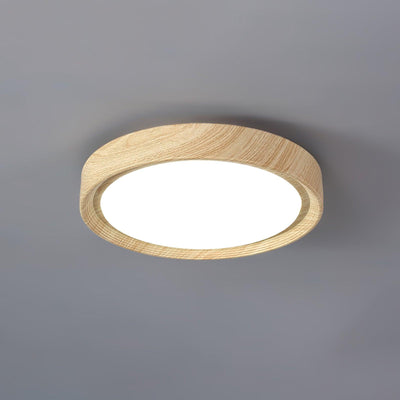 Niralel Ceiling Light Woodgrain Acrylic Round