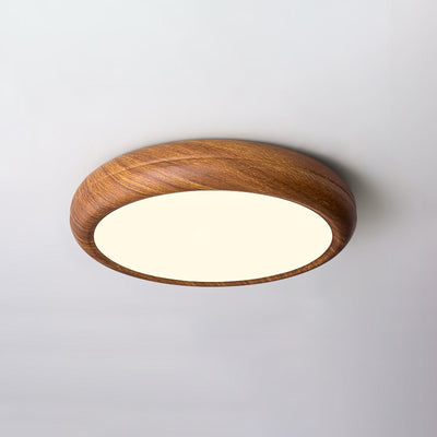 Niralel Ceiling Light Woodgrain Acrylic Round