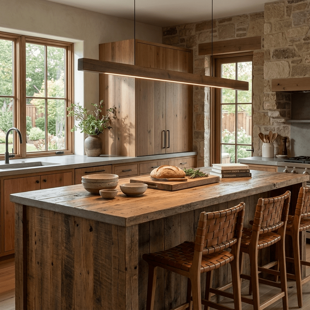 Wood Linear LED Pendant Light