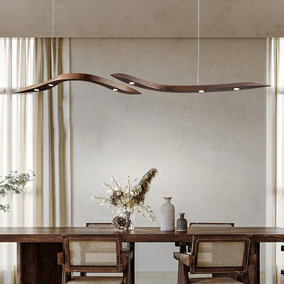 Queral Flow Minimalist Wood Pendant Lamp