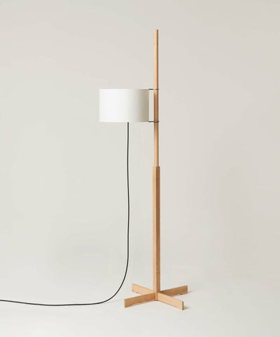 Jex Wood Fabric Floor Lamp