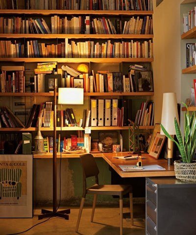 Jex Wood Fabric Floor Lamp