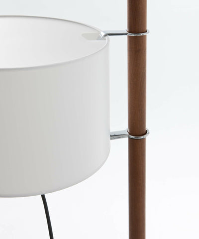 Jex Wood Fabric Floor Lamp