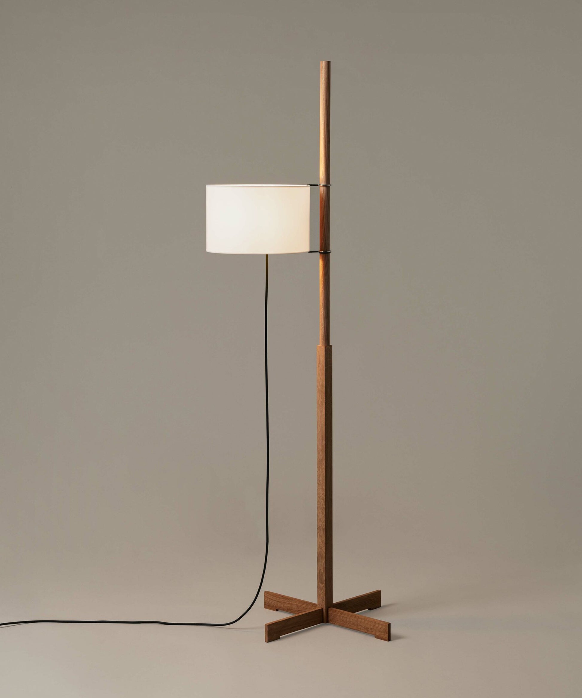 Jex Wood Fabric Floor Lamp