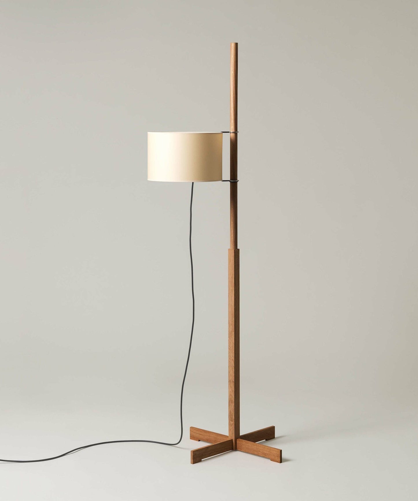 Jex Wood Fabric Floor Lamp