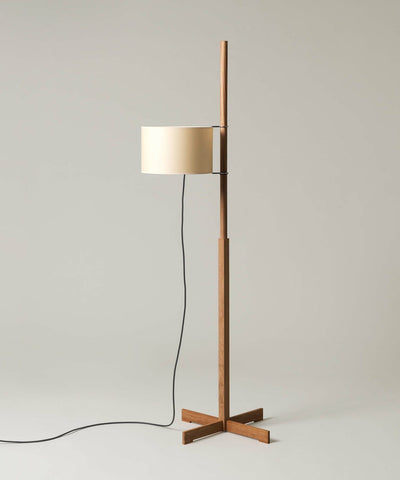Jex Wood Fabric Floor Lamp