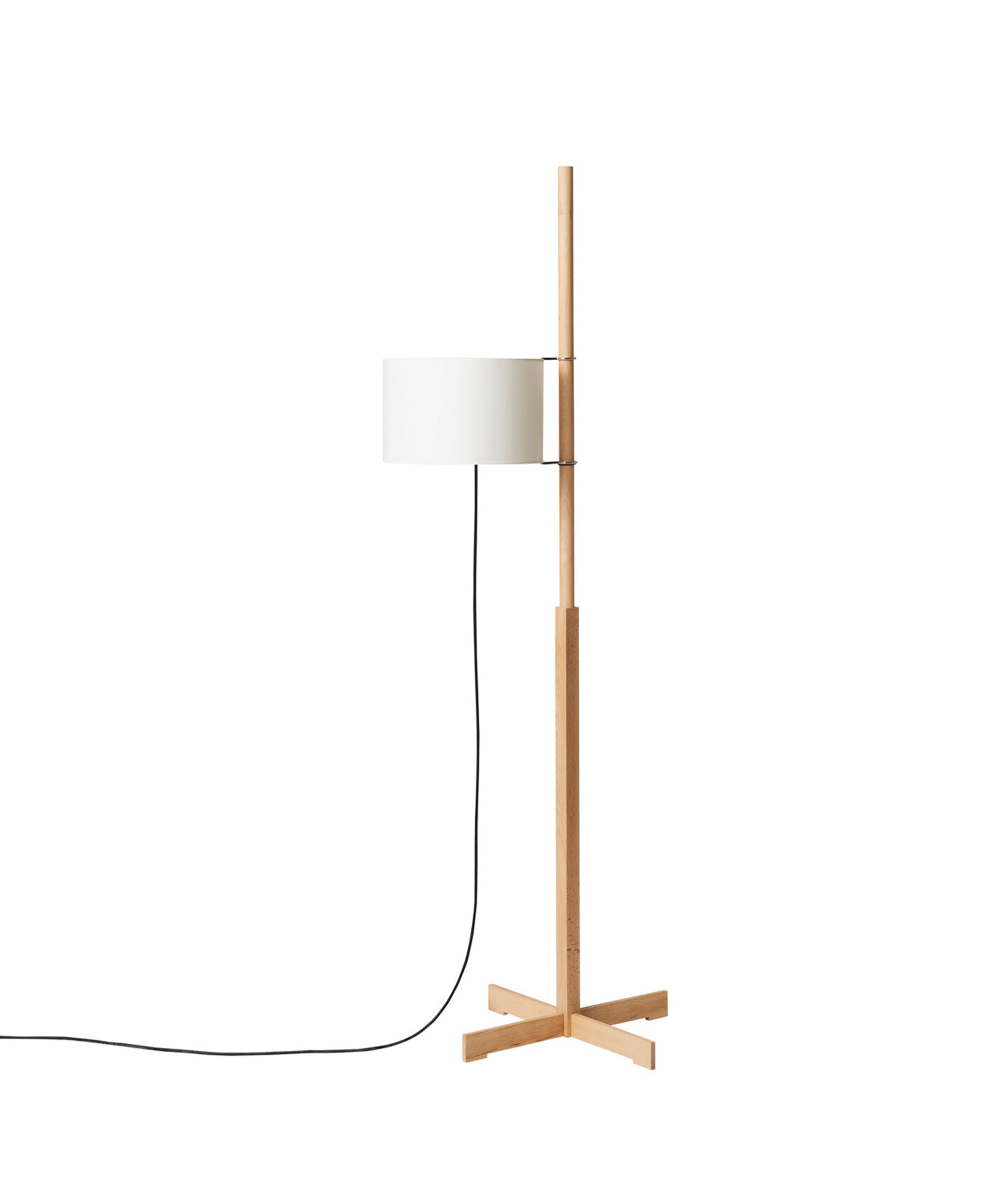 Jex Wood Fabric Floor Lamp