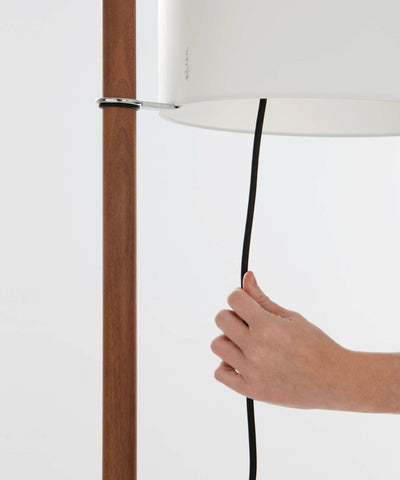 Jex Wood Fabric Floor Lamp
