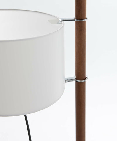 Jex Wood Fabric Floor Lamp