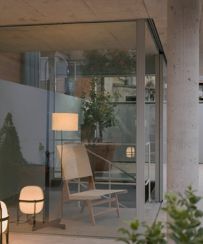 Jex Wood Fabric Floor Lamp