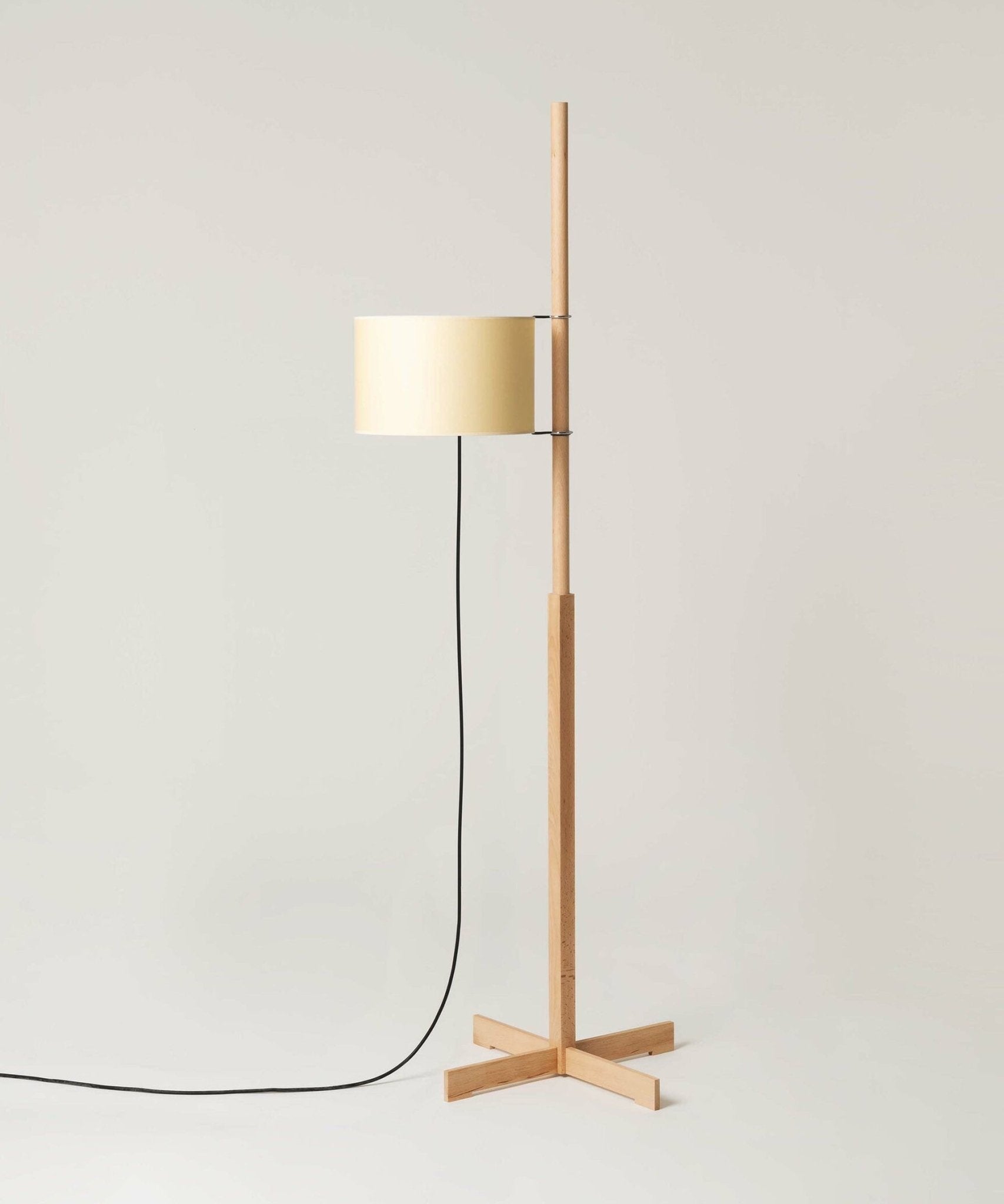 Jex Wood Fabric Floor Lamp