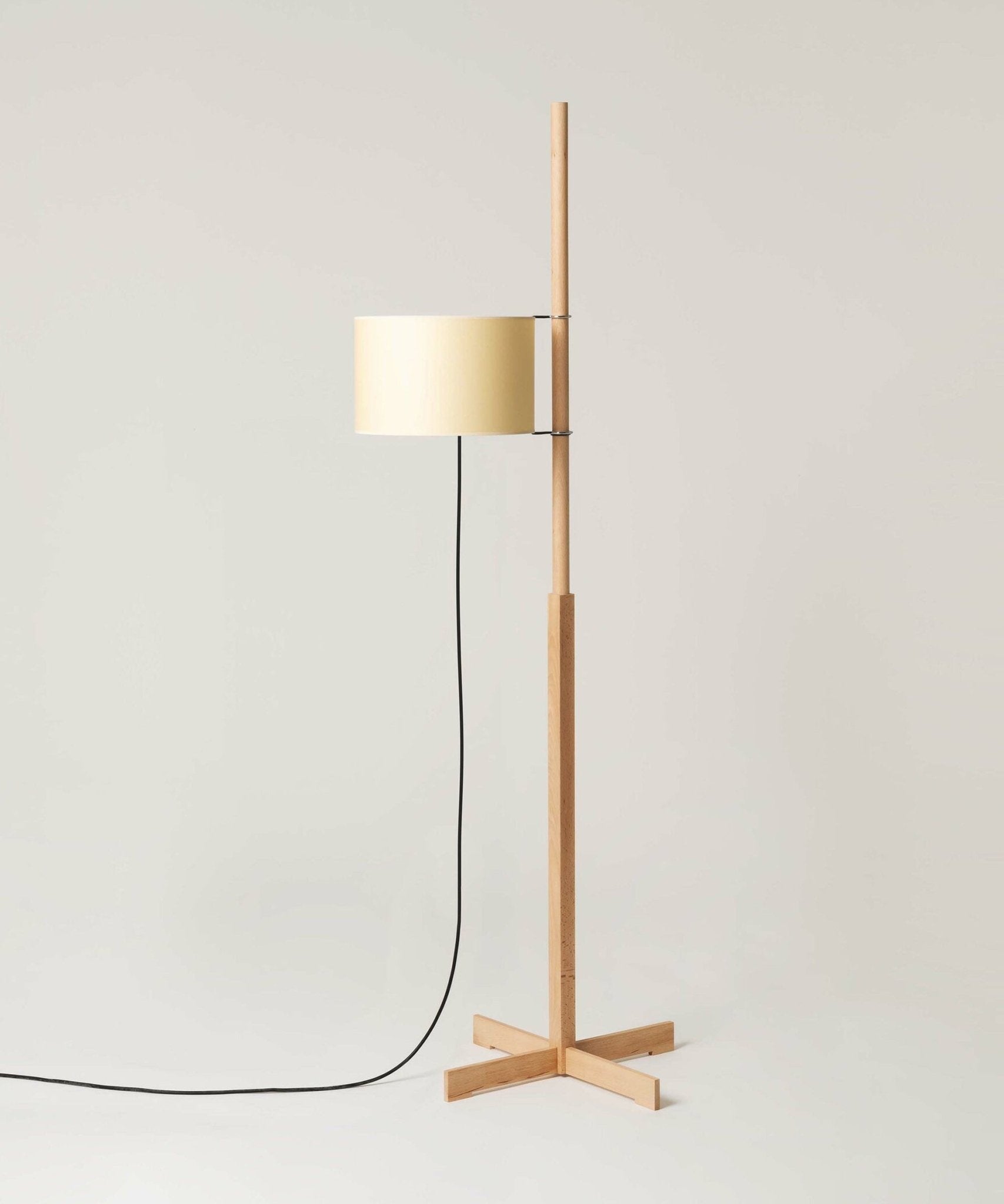 Jex Wood Fabric Floor Lamp