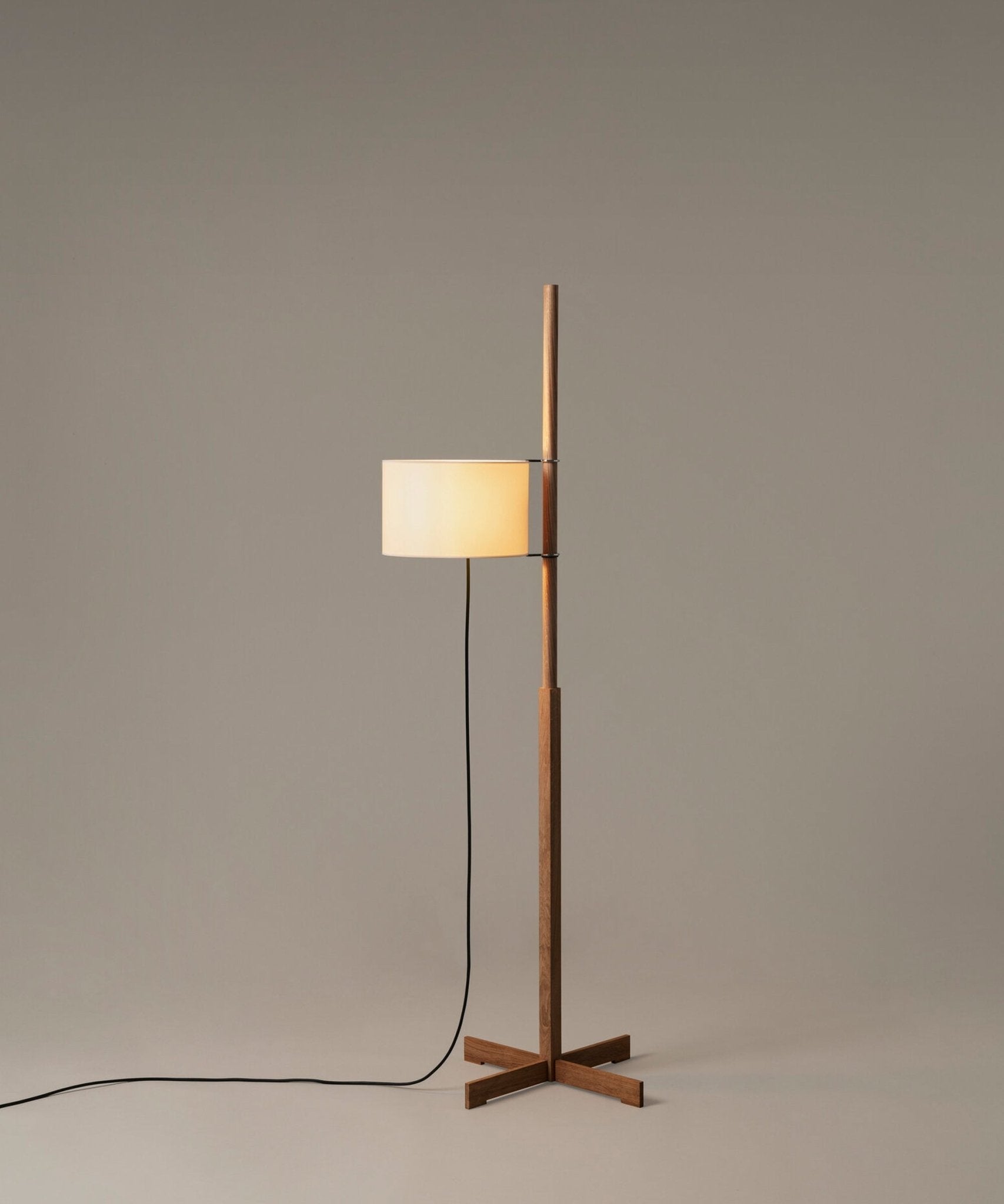 Jex Wood Fabric Floor Lamp