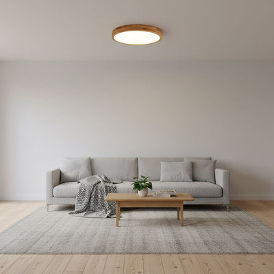 Edenford Wooden Geometric Flush Mount Ceiling Light