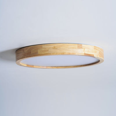 Edenford Wooden Geometric Flush Mount Ceiling Light