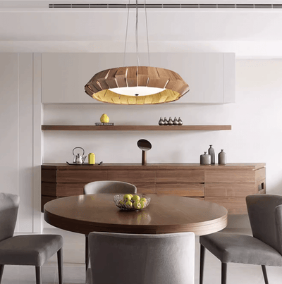 Viresto Wooden Patchwork Ring Chandelier