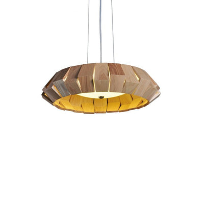 Viresto Wooden Patchwork Ring Chandelier
