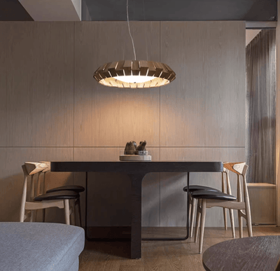 Viresto Wooden Patchwork Ring Chandelier