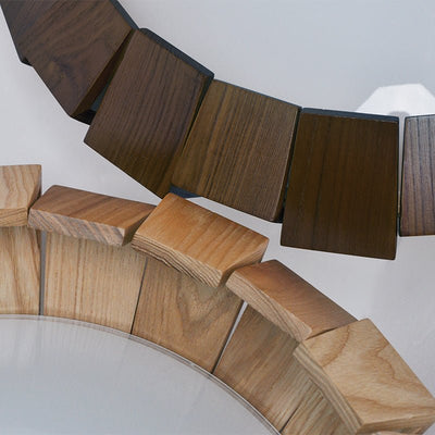 Viresto Wooden Patchwork Ring Chandelier