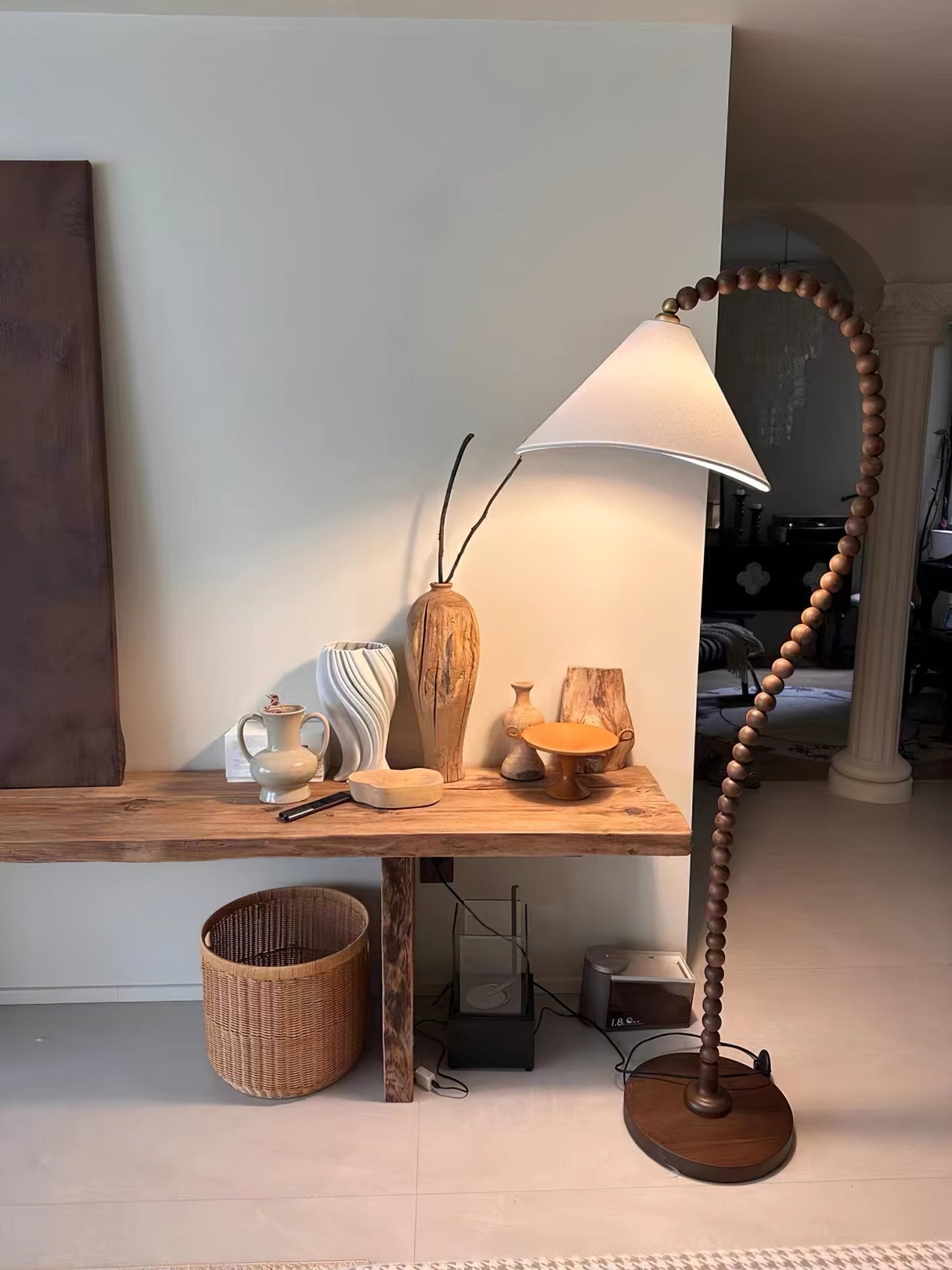 Nadia Modern Wood Floor Lamp