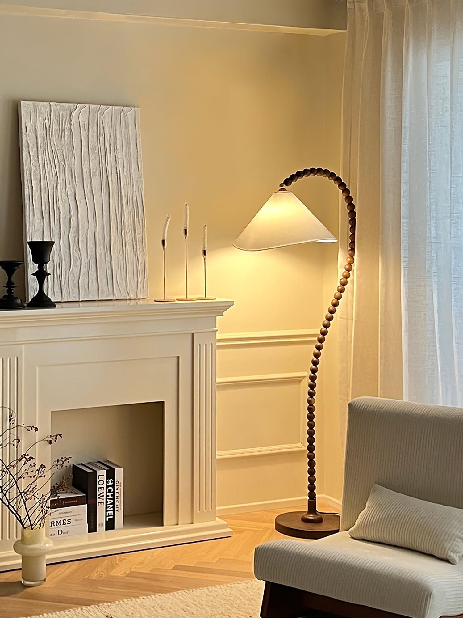 Nadia Modern Wood Floor Lamp