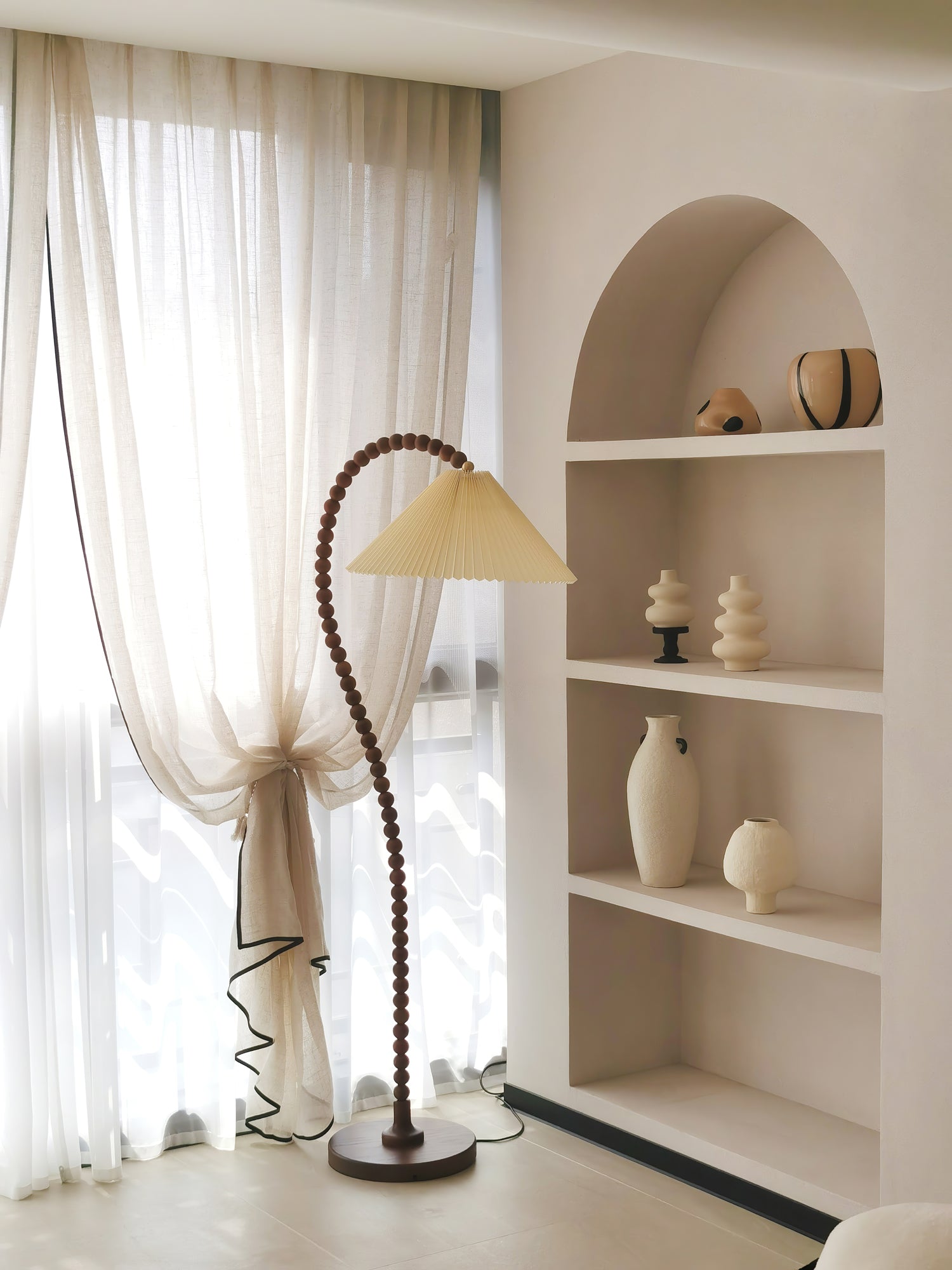 Nadia Modern Wood Floor Lamp
