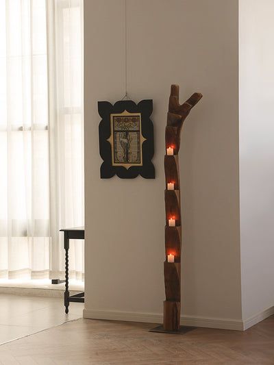 Wooden Branch Candle Tower