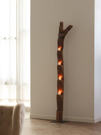 Wooden Branch Candle Tower