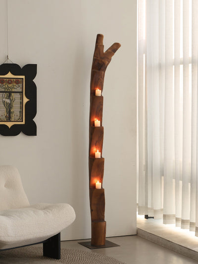 Wooden Branch Candle Tower