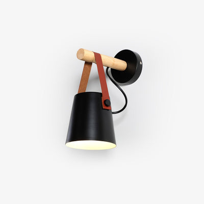Virixon Wood Leather Wall Lamp