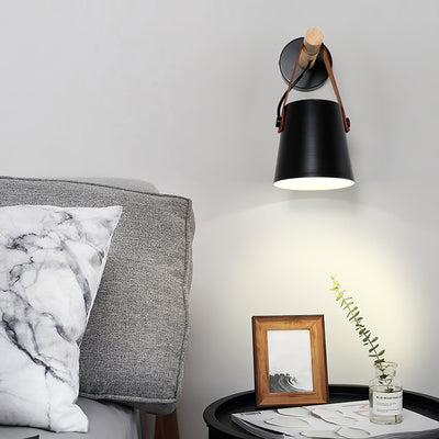 Virixon Wood Leather Wall Lamp