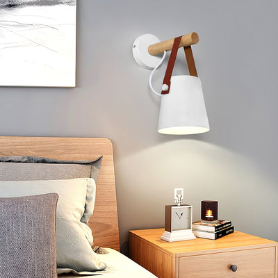 Virixon Wood Leather Wall Lamp