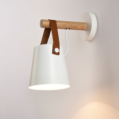 Virixon Wood Leather Wall Lamp