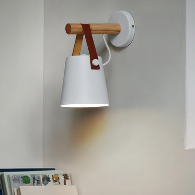 Virixon Wood Leather Wall Lamp