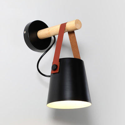 Virixon Wood Leather Wall Lamp