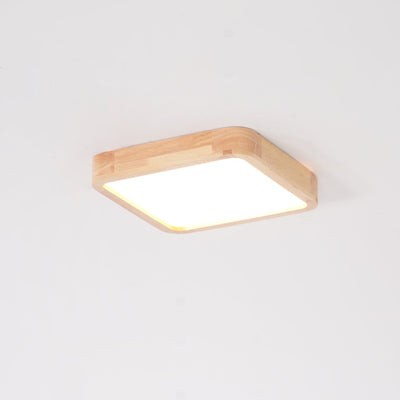 Edenford Wooden Geometric Flush Mount Ceiling Light