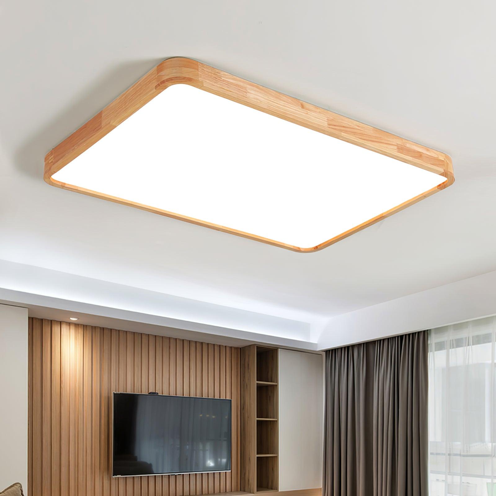 Aldalaya Ceiling Light Wooden Geometric LED